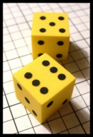 Dice : Dice - 6D - Foam Yellow Pipped - SK Collection Buy Nov 2010